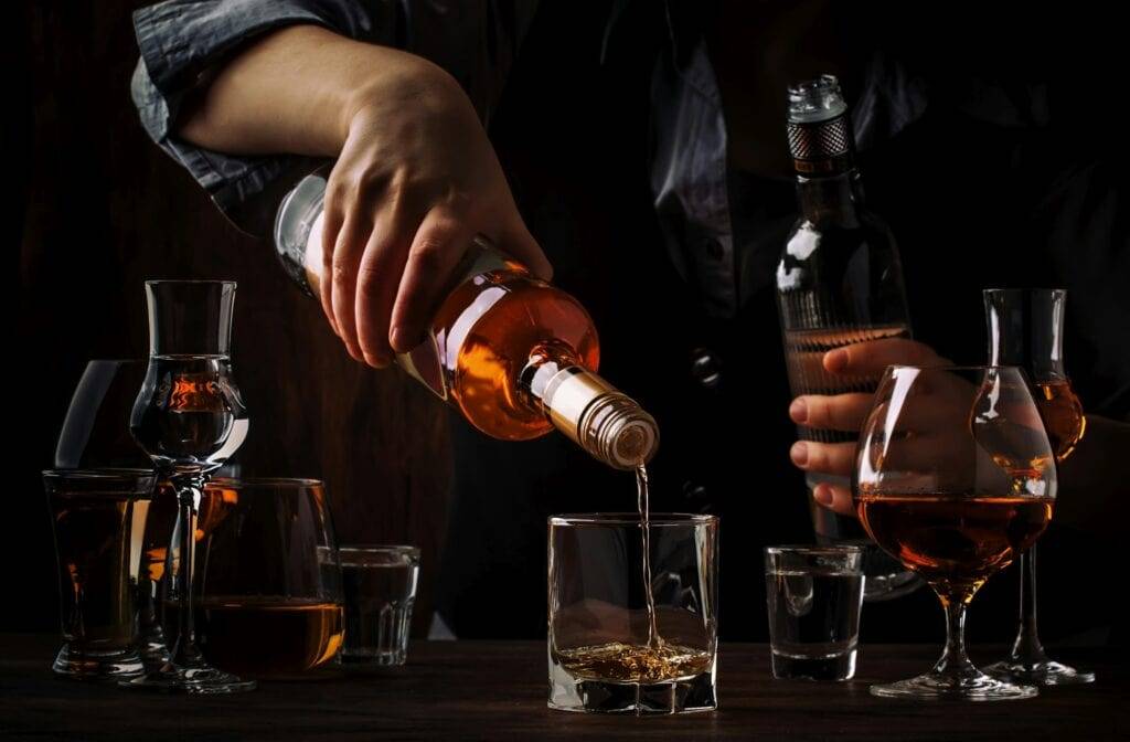 Rum einschenken